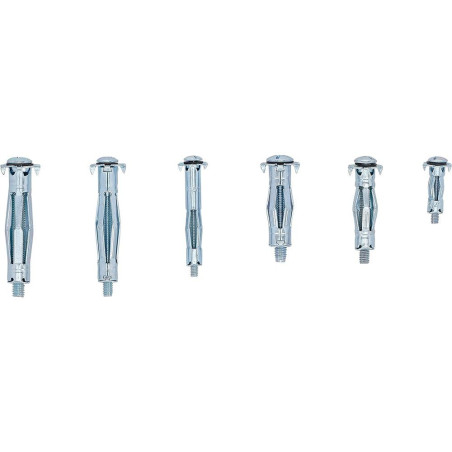 Assortiment de Chevilles Molly 40 pcs - Acier, Fixation Murale Sécurisée - D-Work