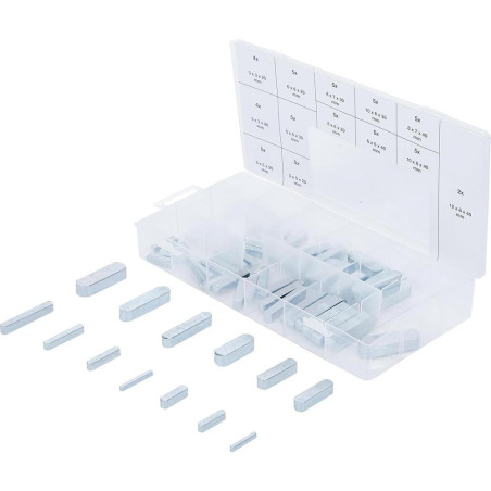 Assortiment de Clavettes 60 pièces - Acier, Dimensions Variées - Fixation et Assemblage Sécurisés - BGS