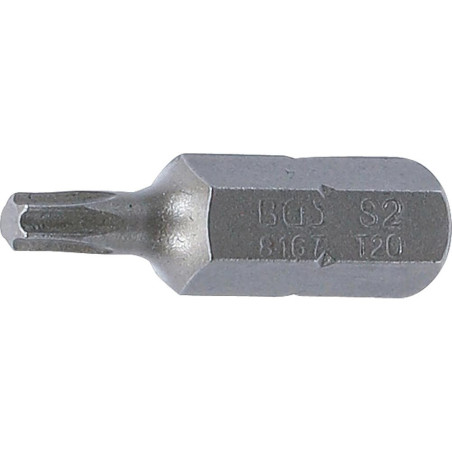 Embout T20 Torx 8 mm x 30 mm - Profil T, Haute Précision, Acier - D-Work