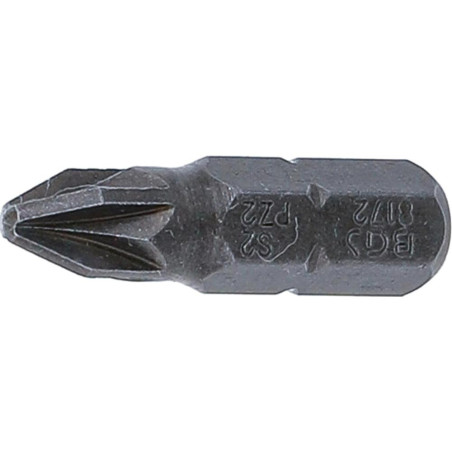 Embout Cruciforme PZ2 6,3 mm (1/4) - L. 25 mm - Précision et Robustesse, Chrome-Vanadium, Pro - D-Work