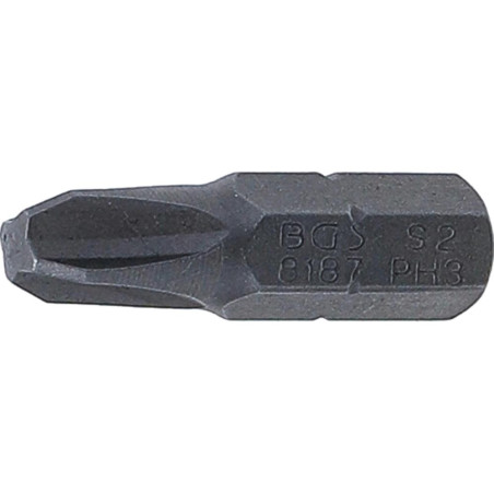Embout Cruciforme PH3 6,3 mm (1/4) - L. 25 mm - Précision et Durabilité, Acier, Pro - D-Work