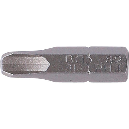 Embout Cruciforme PH4 6,3 mm (1/4) - L. 25 mm - Précision et Durabilité, Acier, Pro - D-Work