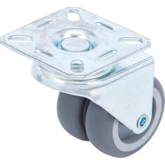 Roulette Double de Direction Ø50 mm - Acier, Polyuréthane - Maniabilité et Robustesse - BGS