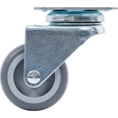 Roulette Double de Direction D.50 mm - Maniabilité et Robustesse, Acier, Polyuréthane - D-Work