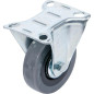 Roue Fixe Ø75 mm - Socle à Visser - Résistante et Pratique pour Mobilité Facile - BGS