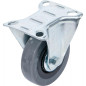 Roue Fixe Ø75 mm - Socle à Visser - Résistante et Pratique pour Mobilité Facile - BGS