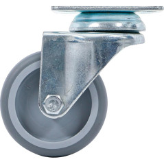 Roulette Double de Direction D.75 mm - Résistante et Maniable, Acier - D-Work