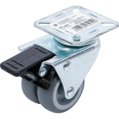 Roulette Double de Direction avec Frein Ø 50 mm - - Maniabilité et Sécurité - BGS
