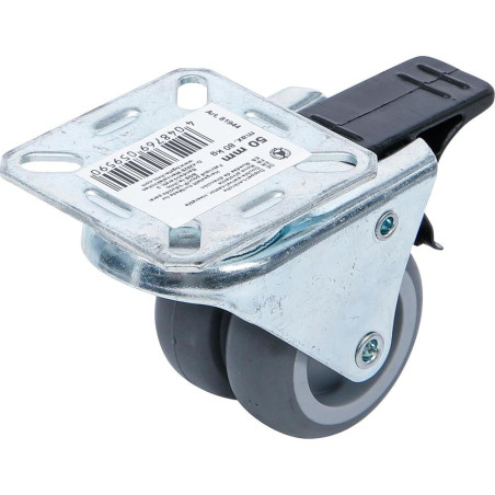 Roulette Double de Direction avec Frein Ø 50 mm - - Maniabilité et Sécurité - BGS