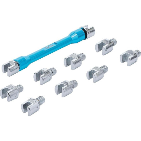 Clé de Rayons 10 Pièces - Têtes Échangeables pour Motocyclettes - Précision et Polyvalence - BGS