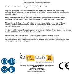 Mètre Ruban 8 m x 25 mm - Précision et Robustesse - BGS