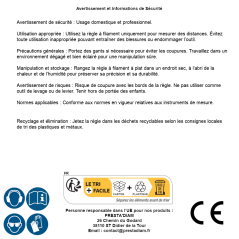 Règle à Filament 600 mm - Précision et Robustesse - BGS