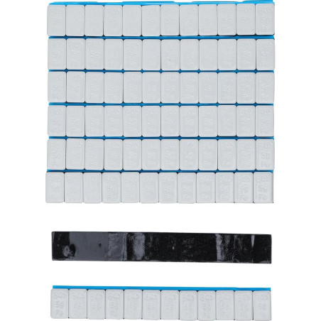 Masse d Équilibrage 50 pcs - 12 x 5 g - Fixation Précise et Durable, Acier - D-Work
