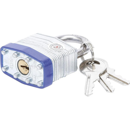 Cadenas de Sécurité 40 mm - Acier, Compact et Robuste - Protection Fiable - BGS
