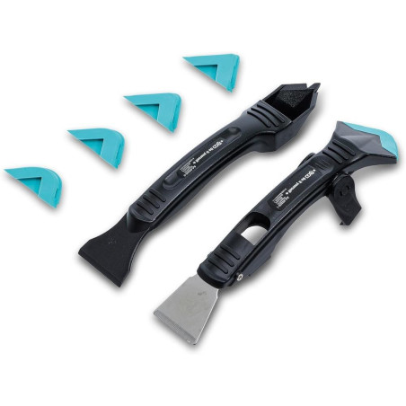 Décolleur de Joint Silicone et Jeu de Spatules 7 Pièces - Outils Polyvalents pour Décapage et Finition - BGS