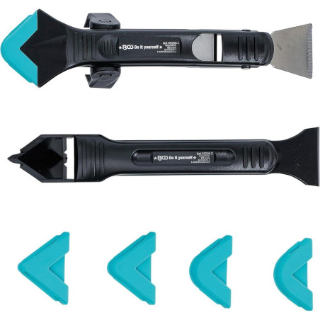 Décolleur de Joint Silicone et Jeu de Spatules 7 Pièces - Outils Polyvalents pour Décapage et Finition - BGS