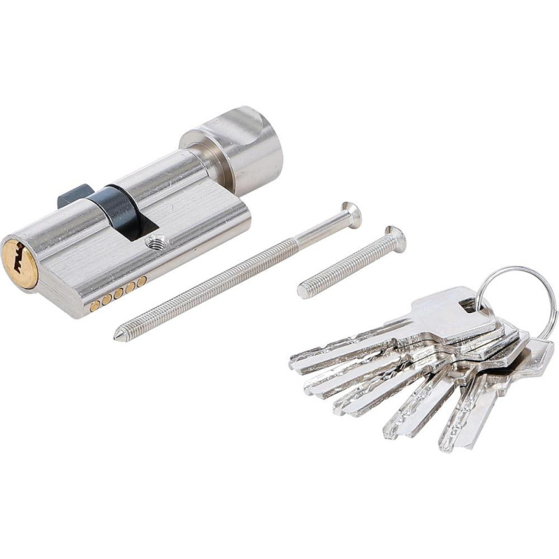 Cylindre de Serrure de Sécurité 60 mm - Avec Bouton - Sécurité Renforcée et Facilité d Utilisation - BGS
