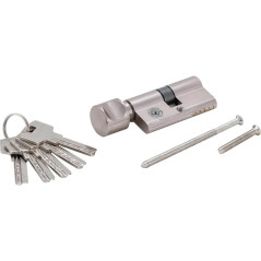 Cylindre de Serrure de Sécurité 70 mm - Avec Bouton - Sécurité Renforcée et Facilité d Utilisation - BGS