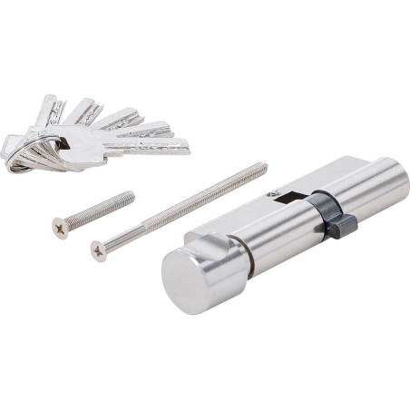 Cylindre de Serrure de Sécurité 80 mm - Avec Bouton - Résistance et Confort d Utilisation, Pro - D-Work