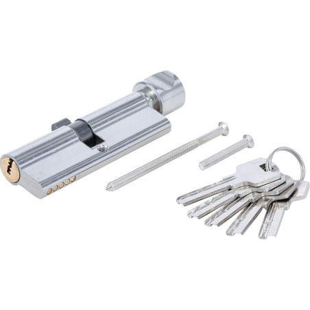 Cylindre de Serrure de Sécurité 45/45 mm - 90 mm, Avec Bouton - Résistant et Pratique - BGS