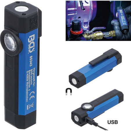 Lampe UV Baladeuse Aluminium 2,5W - Portable et Robuste - Éclairage UV Pratique - BGS