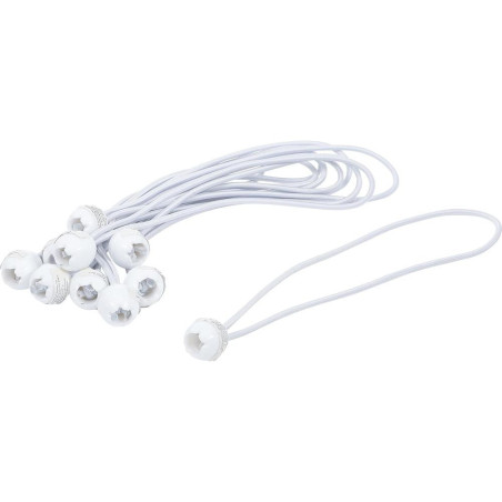 Jeu de Caoutchoucs de Serrage avec Bille 27 cm - 10 Pièces - Fixation Fiable et Durable - BGS
