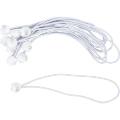Jeu de Caoutchoucs de Serrage avec Bille 27 cm - 10 Pièces - Fixation Fiable et Durable - BGS