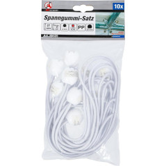 Jeu de Caoutchoucs de Serrage avec Bille 27 cm - 10 Pièces - Fixation Fiable et Durable - BGS