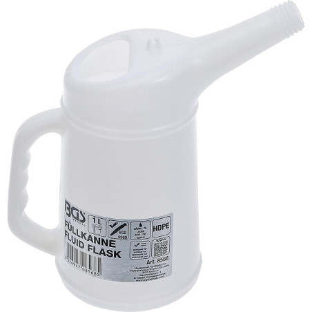 Broc 1L - Plastique, Transparent - Léger et Pratique pour Usage Domestique - BGS