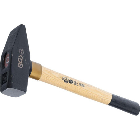Marteau Mécanicien 1500 g - Manche Bois, Norme DIN 1041 - Précision et Robustesse - BGS