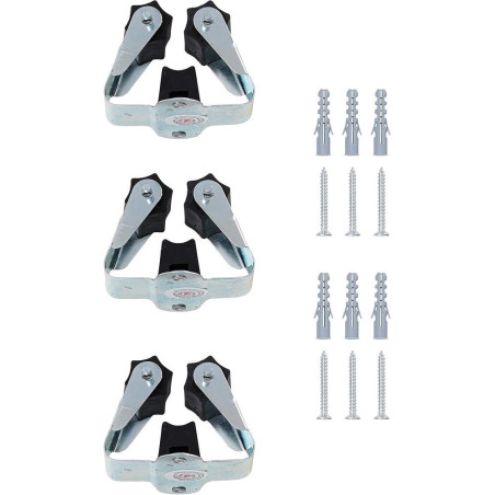 Porte-Outil Mural 3 Pièces - Dimensions 9,9x4,6x18,3 cm - Organisation et Gain de Place - BGS