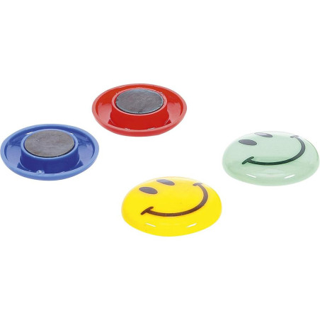 Jeu d'Aimants Smile D.40 mm - 4 pcs - Puissants et Pratiques, Pro - D-Work