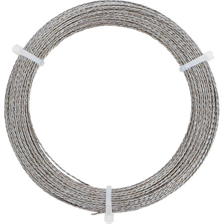 Corde à Piano Nouée 25 m - Acier, Résistante et Polyvalente - - BGS
