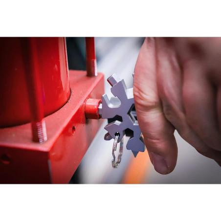 Outil Multifonctions 18-en-1 - Acier Inoxydable - Compact et Polyvalent pour Bricolage, Zones Difficiles - D-Work