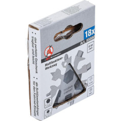 Outil Multifonctions 18-en-1 - Acier Inoxydable - Compact et Polyvalent pour Bricolage - BGS