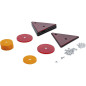 Jeu de Réflecteurs pour Remorque 12 Pièces - Dimensions 16x5.4x24.2 cm - Visibilité et Sécurité Accrues - BGS