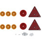 Jeu de Réflecteurs pour Remorque 12 Pièces - Dimensions 16x5.4x24.2 cm - Visibilité et Sécurité Accrues - BGS