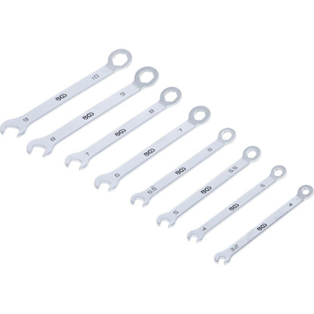 Jeu de Clés Mixtes Extra Fines 4-10 mm - 8 Pièces - Précision et Polyvalence - BGS