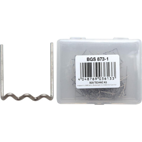 Agrafes de Réparation Forme U Ø0,6 mm - 100 Pièces - Fixation Précise et Durable - - BGS