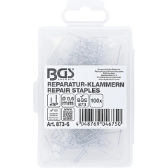 Agrafes de Réparation Forme W Ø0,6 mm - 100 Pièces - Résistantes et Pratiques - BGS