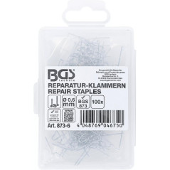 Agrafes de Réparation Forme W Ø0,6 mm - 100 Pièces - Résistantes et Pratiques - BGS