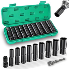 Jeu d'Adaptateurs de Douilles 4 pcs, Acier, Compact et Pratique - D-Work