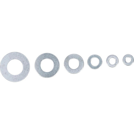 Assortiment de Rondelles D.4-12 mm - 130 pcs - Acier, Résistantes et Polyvalentes - D-Work