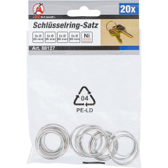 Assortiment de Bagues à Clés 20 pcs - Pro - Acier, Précision et Durabilité - D-Work