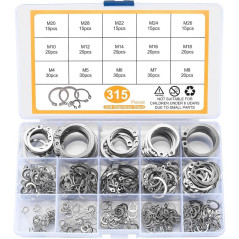 Assortiment de Bagues à Clés 20 pcs - Pro - Acier, Précision et Durabilité - D-Work