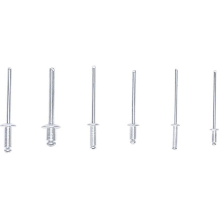 Assortiment de Rivets Pop Ø2,4-4,8 mm - 70 Pièces - Acier Résistant - Fixation Facile et Durable - BGS