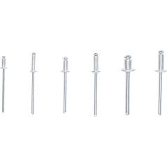Assortiment de Rivets Pop Ø2,4-4,8 mm - 70 Pièces - Acier Résistant - Fixation Facile et Durable - BGS
