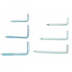 Assortiment de Crochets à Tableau Acier - 48 Pièces - Résistants et Pratiques pour Accrochage Facile - BGS
