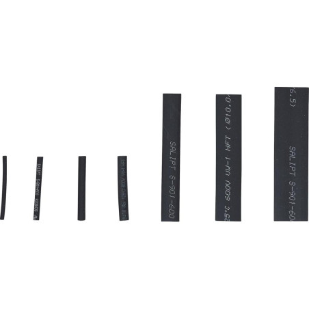 Assortiment de Gaines Thermorétractables Noir - 126 pcs - Protection et Isolation Électrique - D-Work