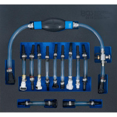 Insert Kit de Purge avec Pompe d Amorçage Basse Pression Diesel 12 pièces - Compatible Ford, PSA, Opel, Fiat, Rover, Land - BGS